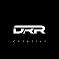 drr brev första logotyp design mall vektor illustration