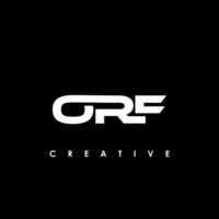 orf Brief Initiale Logo Design Vorlage Vektor Illustration