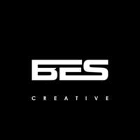 bes Brief Initiale Logo Design Vorlage Vektor Illustration