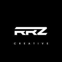 rrz brev första logotyp design mall vektor illustration