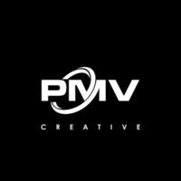 pmv Brief Initiale Logo Design Vorlage Vektor Illustration