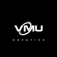 vmu Brief Initiale Logo Design Vorlage Vektor Illustration