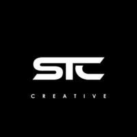 stc brev första logotyp design mall vektor illustration
