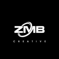 zmb brev första logotyp design mall vektor illustration