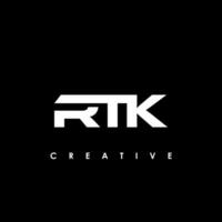 rtk Brief Initiale Logo Design Vorlage Vektor Illustration