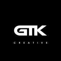 gtk Brief Initiale Logo Design Vorlage Vektor Illustration