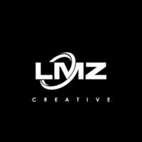 lmz brev första logotyp design mall vektor illustration