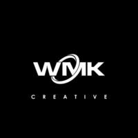 wmk brev första logotyp design mall vektor illustration