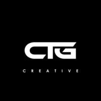 ctg Brief Initiale Logo Design Vorlage Vektor Illustration