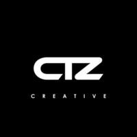 ctz Brief Initiale Logo Design Vorlage Vektor Illustration