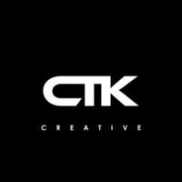 ctk Brief Initiale Logo Design Vorlage Vektor Illustration