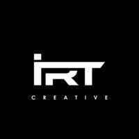 irt Brief Initiale Logo Design Vorlage Vektor Illustration