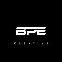 bpe Brief Initiale Logo Design Vorlage Vektor Illustration