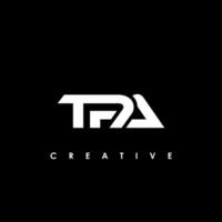 tpa brev första logotyp design mall vektor illustration