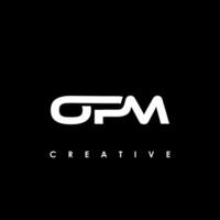 opm brev första logotyp design mall vektor illustration