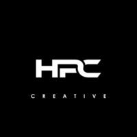 hpc brev första logotyp design mall vektor illustration