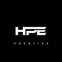 hpe Brief Initiale Logo Design Vorlage Vektor Illustration