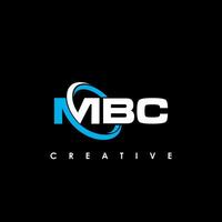 mbc brev första logotyp design mall vektor illustration