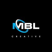 mbl brev första logotyp design mall vektor illustration