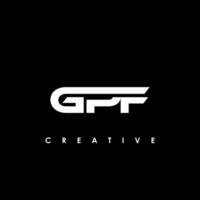 gpf Brief Initiale Logo Design Vorlage Vektor Illustration