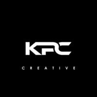 kpc brev första logotyp design mall vektor illustration