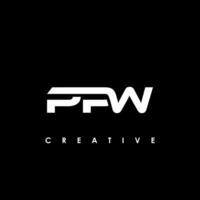 ppw Brief Initiale Logo Design Vorlage Vektor Illustration