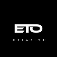 eto Brief Initiale Logo Design Vorlage Vektor Illustration