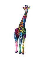 Giraffe aus bunten Farben. Spritzer Aquarell, farbige Zeichnung, realistisch. Vektor-Illustration von Farben vektor