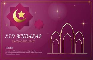 Eid Mubarak-Hintergrund. Datei kann für Ihre Designanforderungen bearbeitet werden. vektor