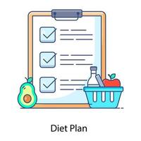 Diätplan und Essen vektor