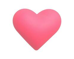3d rosa hjärta, isolerat på transparent bakgrund. för dekoration för hjärtans dag och mors dag. vektor illustration