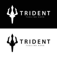 treudd logotyp design spjut vapen vektor hav kung poseidon neptune symbol mall