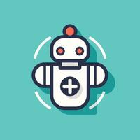 ai generiert Roboter Chirurgie Center gefüllt Gliederung bunt Logo. Gesundheitswesen Es. medizinisch Roboter. Element. futuristisch ai Kunst zum korporativ Marke, Telemedizin Plattform vektor