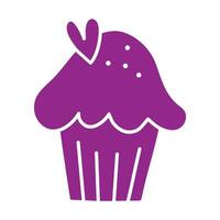 Cupcake Symbol Vektor. Kuchen Illustration unterzeichnen. Süss Symbol oder Logo. vektor
