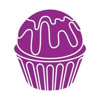 Cupcake Symbol Vektor. Kuchen Illustration unterzeichnen. Süss Symbol oder Logo. vektor