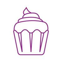 Cupcake Symbol Vektor. Kuchen Illustration unterzeichnen. Süss Symbol oder Logo. vektor