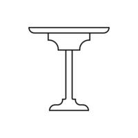 Tabelle Symbol Vektor. Möbel Illustration unterzeichnen. Kaffee Tabelle Symbol. Arbeitsplatz Logo. vektor