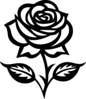 Rose - - minimalistisch und eben Logo - - Vektor Illustration