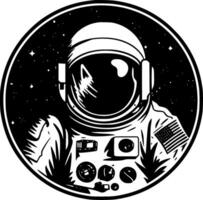 Astronaut, schwarz und Weiß Vektor Illustration