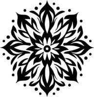 mandala - minimalistisk och platt logotyp - vektor illustration