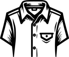 skjorta - minimalistisk och platt logotyp - vektor illustration