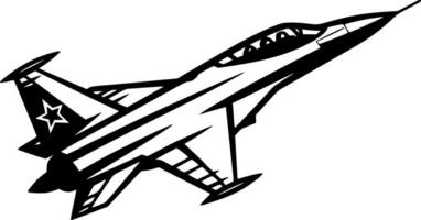 Kämpfer Jet - - minimalistisch und eben Logo - - Vektor Illustration