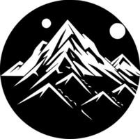 Berge - - minimalistisch und eben Logo - - Vektor Illustration