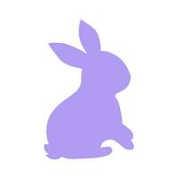 Silhouette von das Ostern Hase im verschiedene Posen. Ostern Ei Festival Gruß Karte dekorativ Elemente vektor