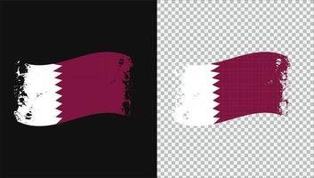Katar-Land transparente gewellte Flagge png vektor