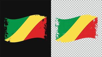 republik kongo wellig grunge flagge png vektor