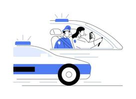 Polizei Notfall Betrieb abstrakt Konzept Vektor Illustration.