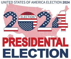 2024 Präsidentschaftswahl Wahl Tag im USA, November 5, Karte Design. Abstimmung zum Ihre Zukunft vektor
