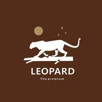 Tier Leopard natürlich Logo Vektor Symbol Silhouette retro Hipster