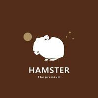 Tier Hamster natürlich Logo Vektor Symbol Silhouette retro Hipster